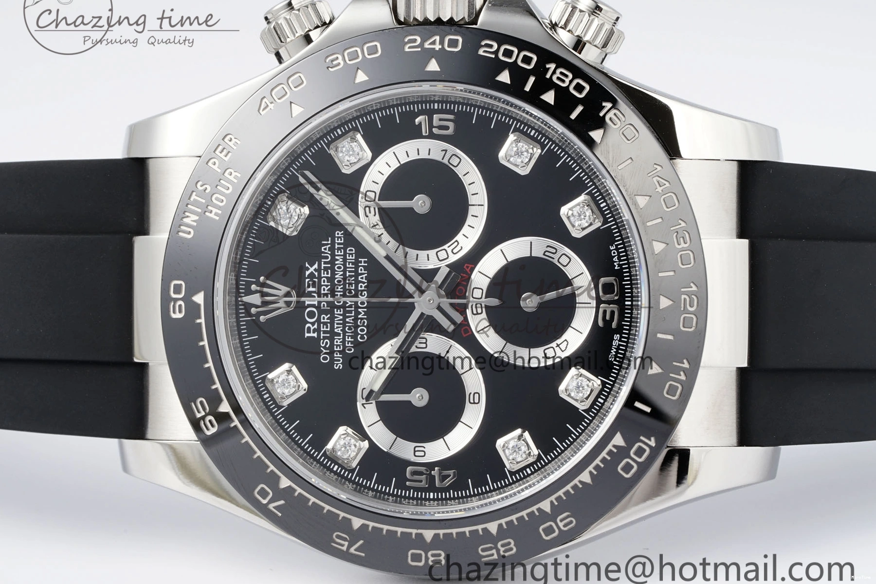 MiroTime 0425 Daytona 116519 Clean Factory 1:1 Best Edition Black Diamonds Dial on Oysterflex Rubber Strap SA Comfortable 1829